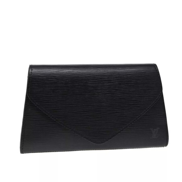 LOUIS VUITTON Epi Art Deco Clutch Bag Black M52632 LV Auth 88337 - Picture 1 of 16